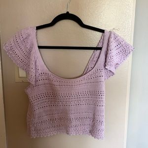 NWOT- Sincerely Jules crochet style top